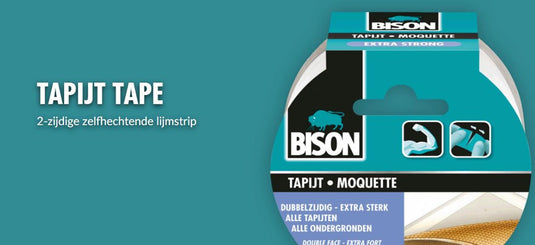 Bison tapijt tape extra sterk 10mx5cm
