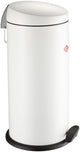 Wesco capboy maxi prullenbak | pedaalemmer | 22 liter | metaal - mat wit | afvalemmer - made in germany