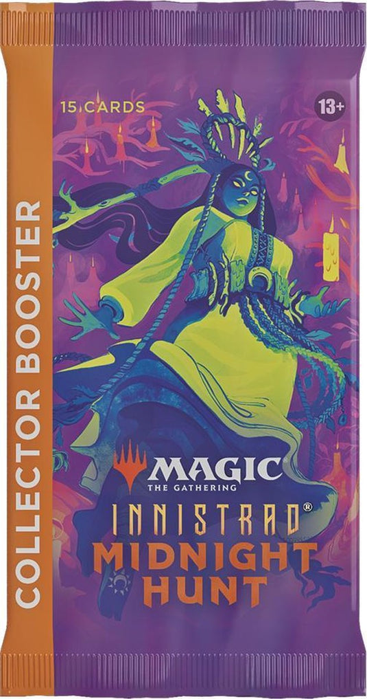 Trading card game tcg magic the gathering innistrad midnight hunt collector booster pack magic the gathering