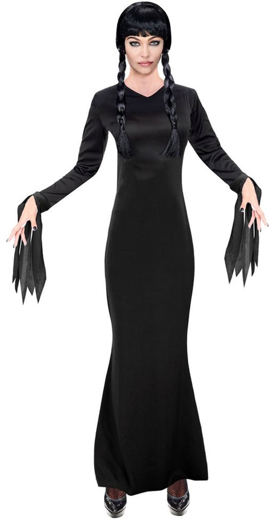 Widmann the addams family morticia - zwarte jurk - maat l