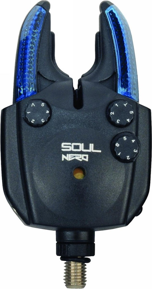 Soul nero bite alarm - compacte beetmelder met blauwe led en nachtverlichting