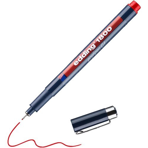 Fineliner edding 0,25 mm rood