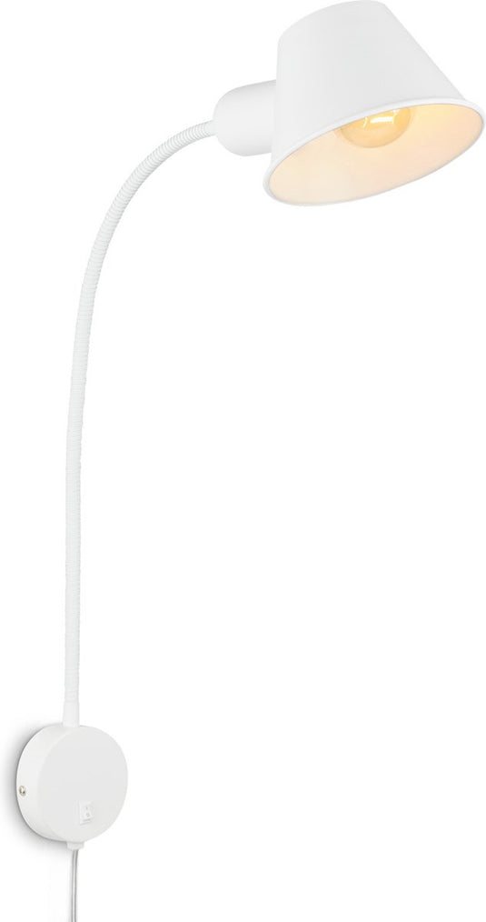 Briloner bedlamp wandlamp draaibare leeslamp excl. 1xe27 10w wit slaapkamer