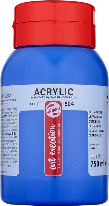 Talens art creation acrylverf pot 750 ml ultramarijn 504