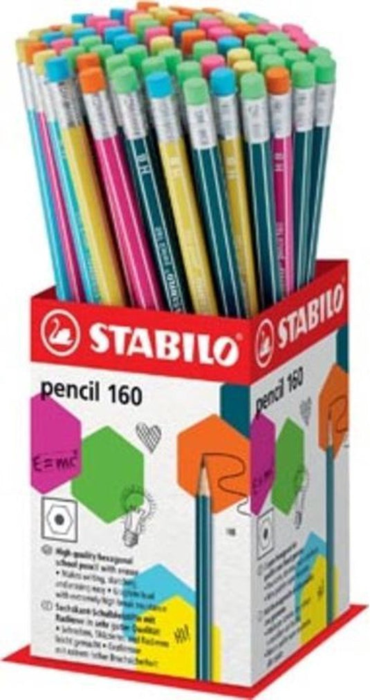 Stabilo potlood pencil 160 met gum 72 stuks display