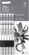 Winsor newton fineliner set zwarte – 5 nibmaten (0.1–1.0 mm) – waterbestendige pigmentinkt voor tekenen schetsen