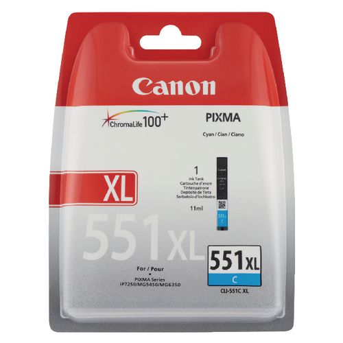 Inktcartridge cli-551c xl 6444b001 cyaan