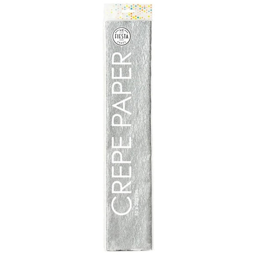 Globos crepepapier zilver, 50x250cm
