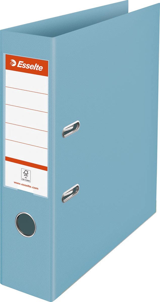 Esselte colour'breeze duurzame kunststof ordner - capaciteit van 500 a4-vel - rugbreedte van 72mm - blauw