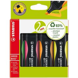 Load image into Gallery viewer, Stabilo tekstmarker 6070 4 green boss 2-5mm groen,geel,oranje,roze
