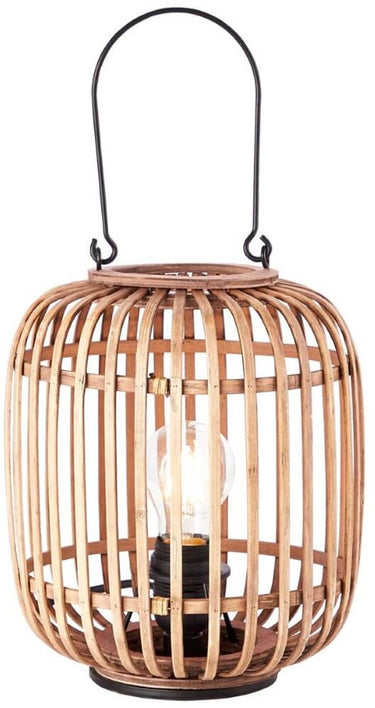 Brilliant woodrow - tafellamp - e27 max 1x40w - zwart rotan