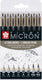 Sakura pigma micron fineliner set | 8 pennen, licht koelgrijs koelgrijs