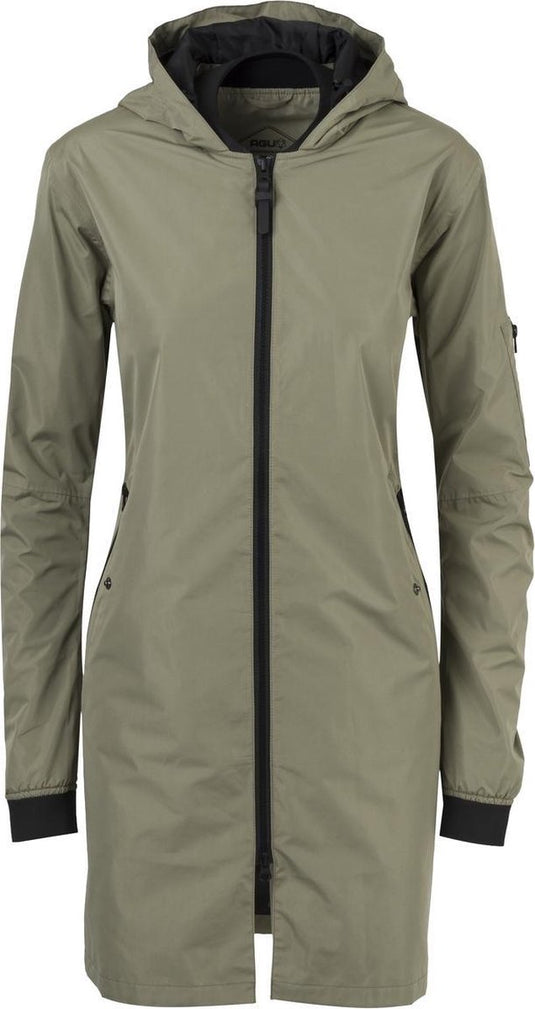 Agu long bomber regenjas urban outdoor dames - groen