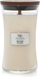 Woodwick hourglass large geurkaars - white honey - 130 branduren