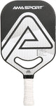 Ama sport pickleball paddle pp002-3kw wit zwart – 3k carbon surface – 20 mm kern – aero-duraedge air dynamic throat –