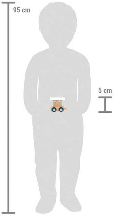 Small foot - houten lettertrein polar - wagon wit - 12 stuks