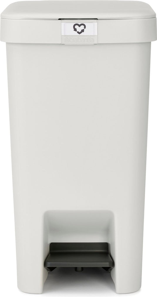Brabantia stepup prullenbak - pedaalemmer - 16 liter - light grey