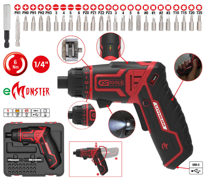 Load image into Gallery viewer, Ks tools ks-tools accu schroevendraaier monster cordless bit drill set 27-tlg.
