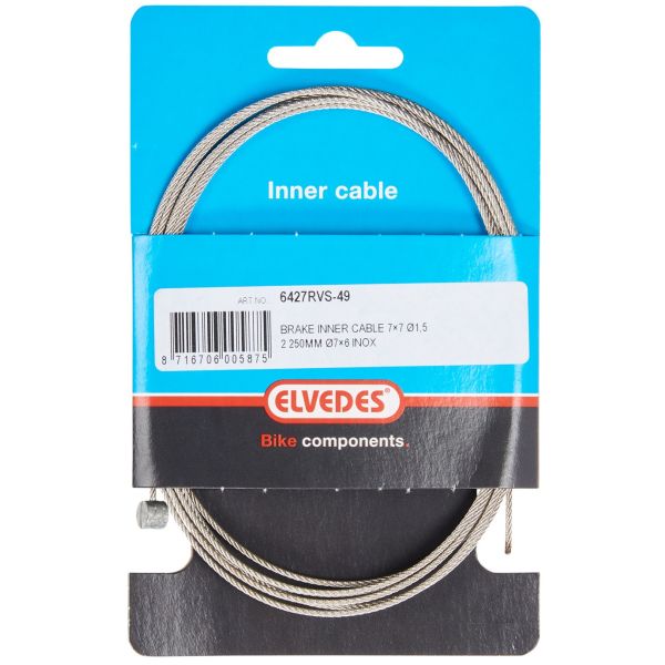 Load image into Gallery viewer, Elvedes Rem binnenkabel 2250mm T-nippel 6427RVS-49
