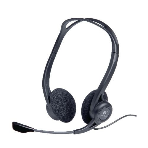 Pc headset logitech 960 zwart stereo binaural