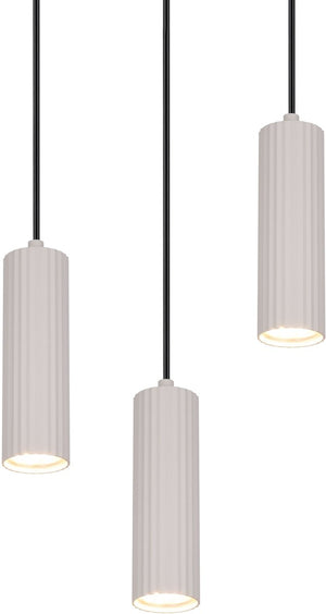 Trio soka - hanglamp - grijs warm - excl. 3x gu10 5 w - plafondbevestiging - in hoogte verstelbaar