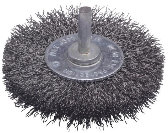 Sw stahl ronde staaldraadborstel 63303 round brush with 6mm shaf sw-steel d=75mm