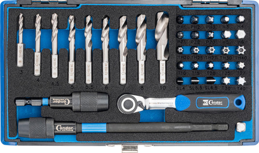 Condor speciaalboren set 39600 spiral drill bits hss-g 38tlg.