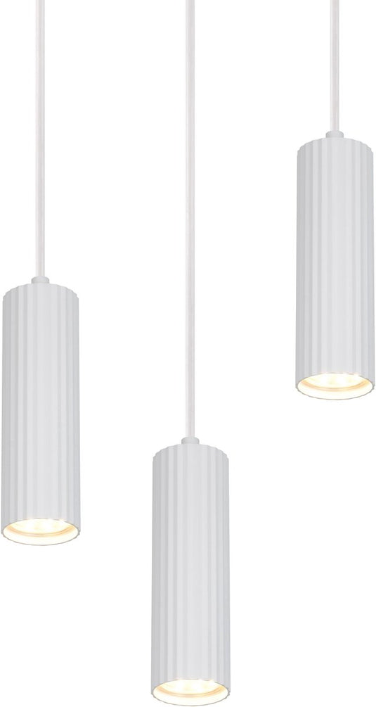 Trio soka - hanglamp - wit mat - excl. 3x gu10 5 w - plafondbevestiging - in hoogte verstelbaar