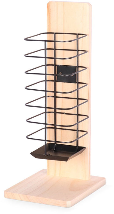 Duvo knaagdieren - plus - houten hooiruif met zwart metaal -14x18x37cm