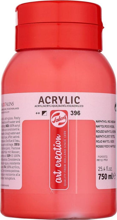Talens art creation acrylverf pot 750 ml naftolrood middel 396