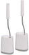 Joseph joseph toiletborstel set met 2 stuks, wit zilver - | flex lite