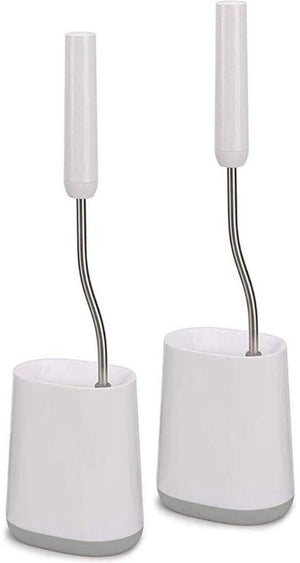 Joseph joseph toiletborstel set met 2 stuks, wit zilver - | flex lite