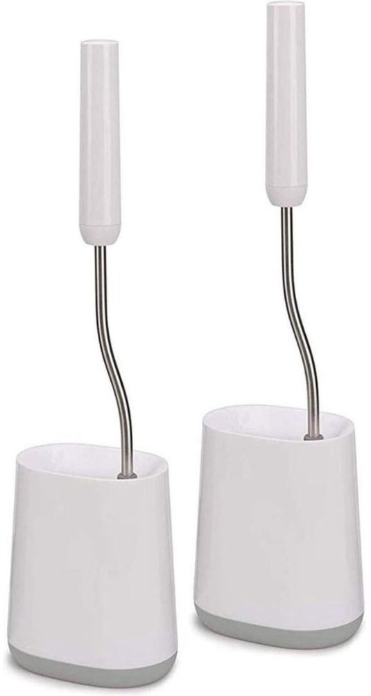 Joseph joseph toiletborstel set met 2 stuks, wit zilver - | flex lite