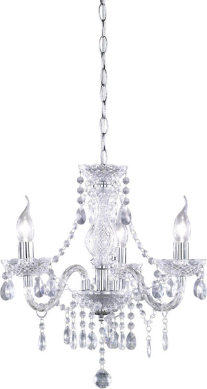 Rl live your light reality lüster kroonluchter - chroom - excl. 3x e14 - behang transparant - d: 46 cm