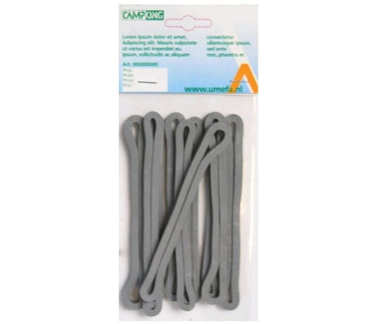 Campking umefa rubberring grijs 80x90x5mm 8st.