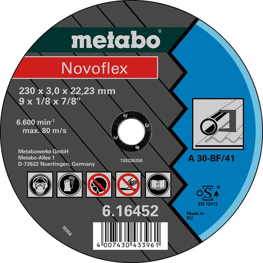 Metabo accessoires metabo trennscheibe novoflex cutting discs 180x3.0x22. metabo
