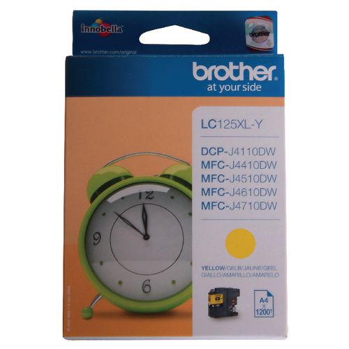 Inktcartridge brother lc125xly geel