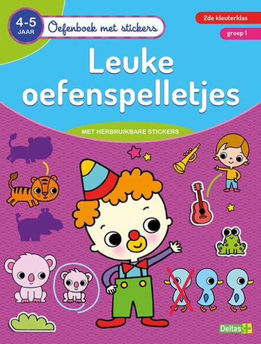 Deltas oefenboek met stickers - leuke oefenspelletjes (4-5jr)