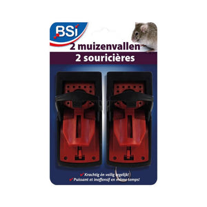 Bsi muizenvallen kunststof 2 stuks op kaart