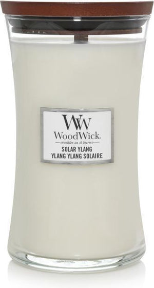 Woodwick hourglass large geurkaars - solar ylang - 130 branduren