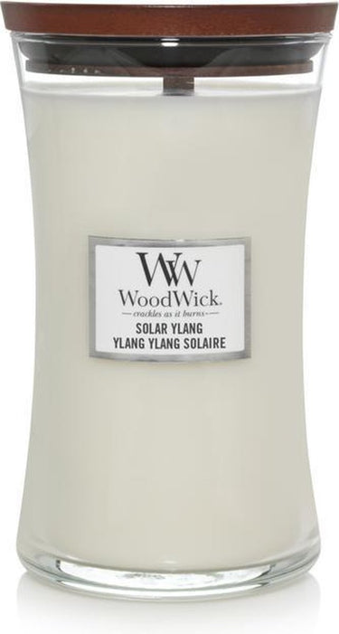 Woodwick hourglass large geurkaars - solar ylang - 130 branduren