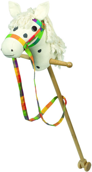 Goki houten stokpaard wit