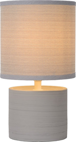 Lucide greasby - tafellamp - ø 14 cm - 1xe14 - grijs - japandi