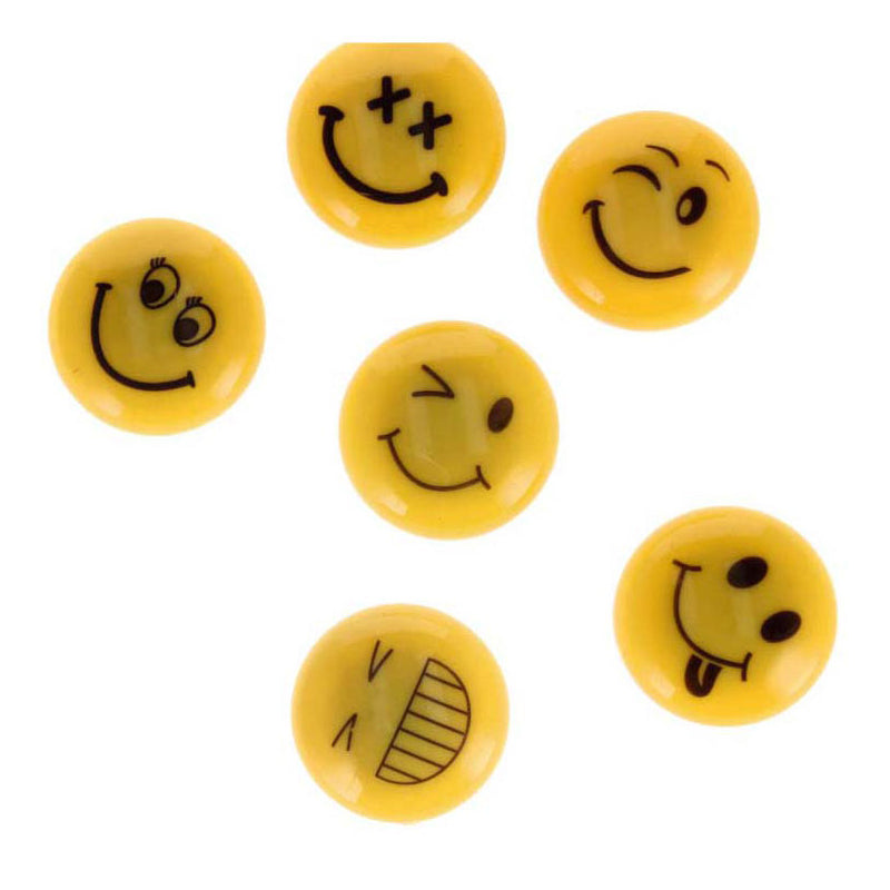 Load image into Gallery viewer, Magneet mix emoticons 30mm, 6st.
