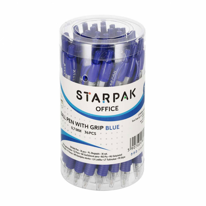 Load image into Gallery viewer, Balpen met grip blauw, 36st.
