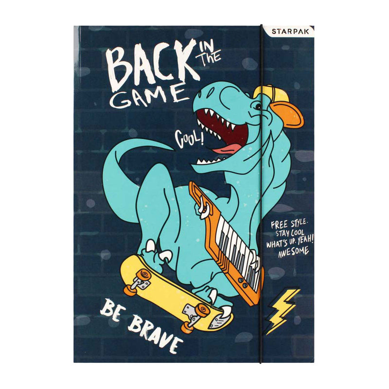 Load image into Gallery viewer, Map met elastiek a4 skate dino
