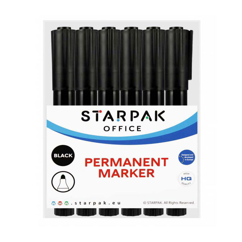 Load image into Gallery viewer, Permanent stift rond zwart, 12st.
