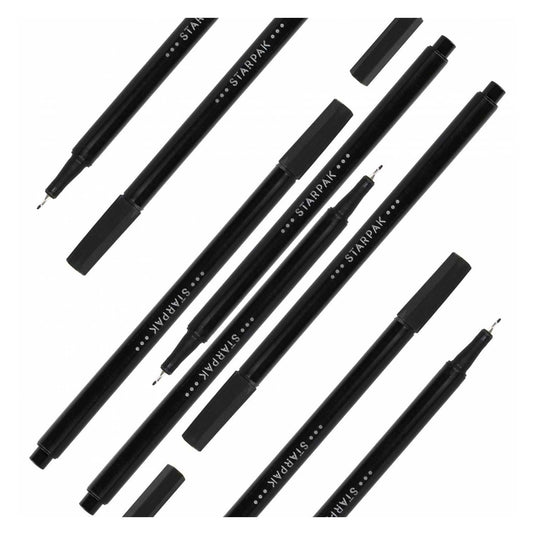 Fineliner rond 0,4 zwart, 20st.