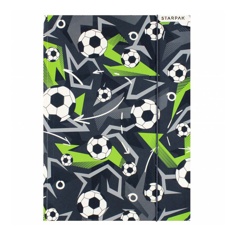 Load image into Gallery viewer, Map met elastiek voetbal a4
