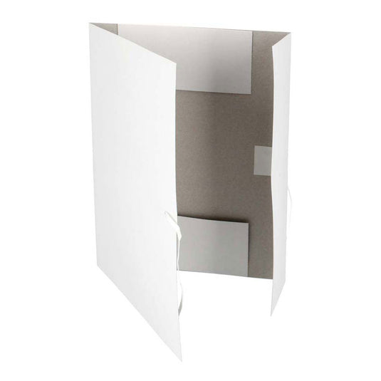 Witte map met band a4